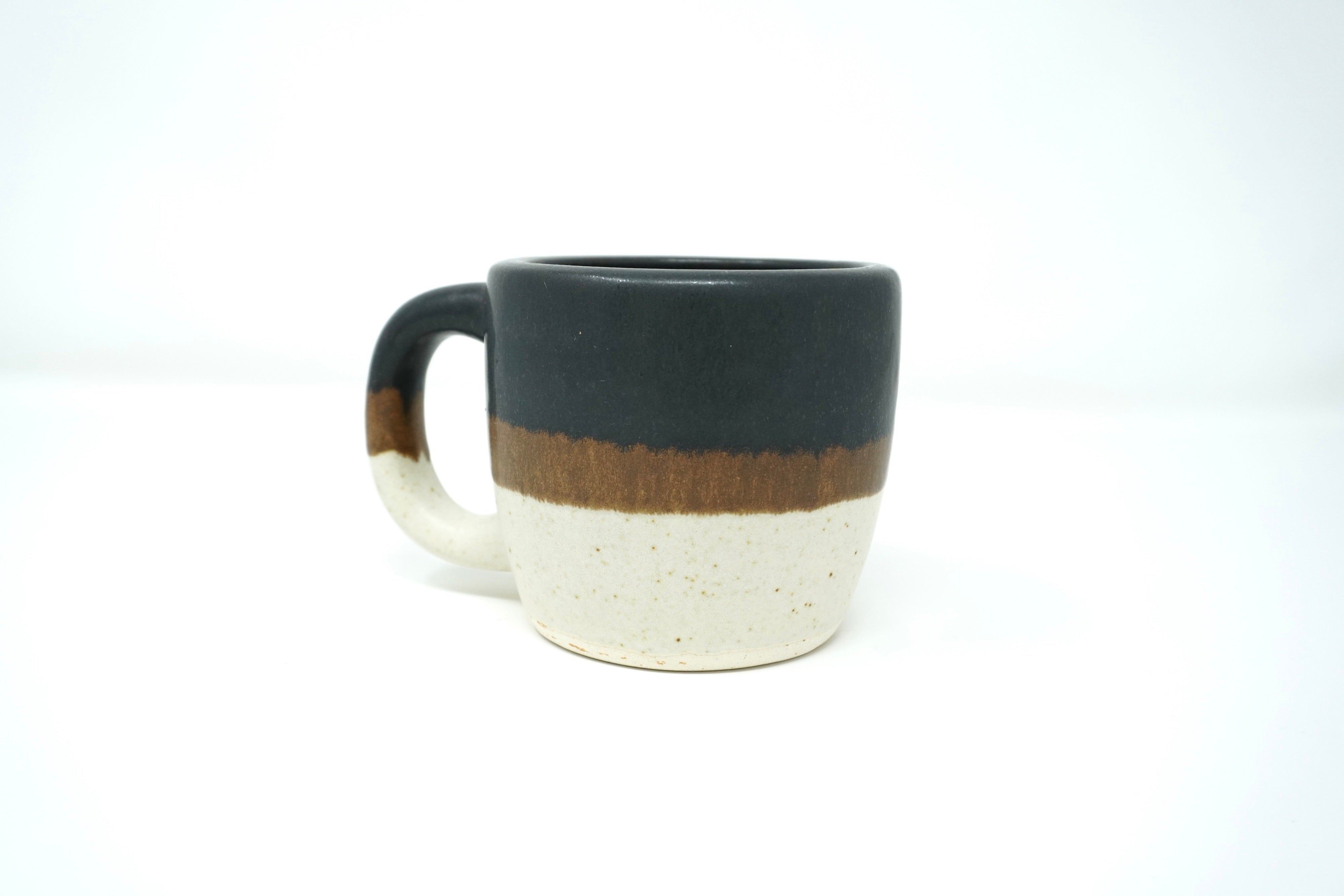 Duo piedra negra & arena blanca | Taza tarro 12 oz línea rústica