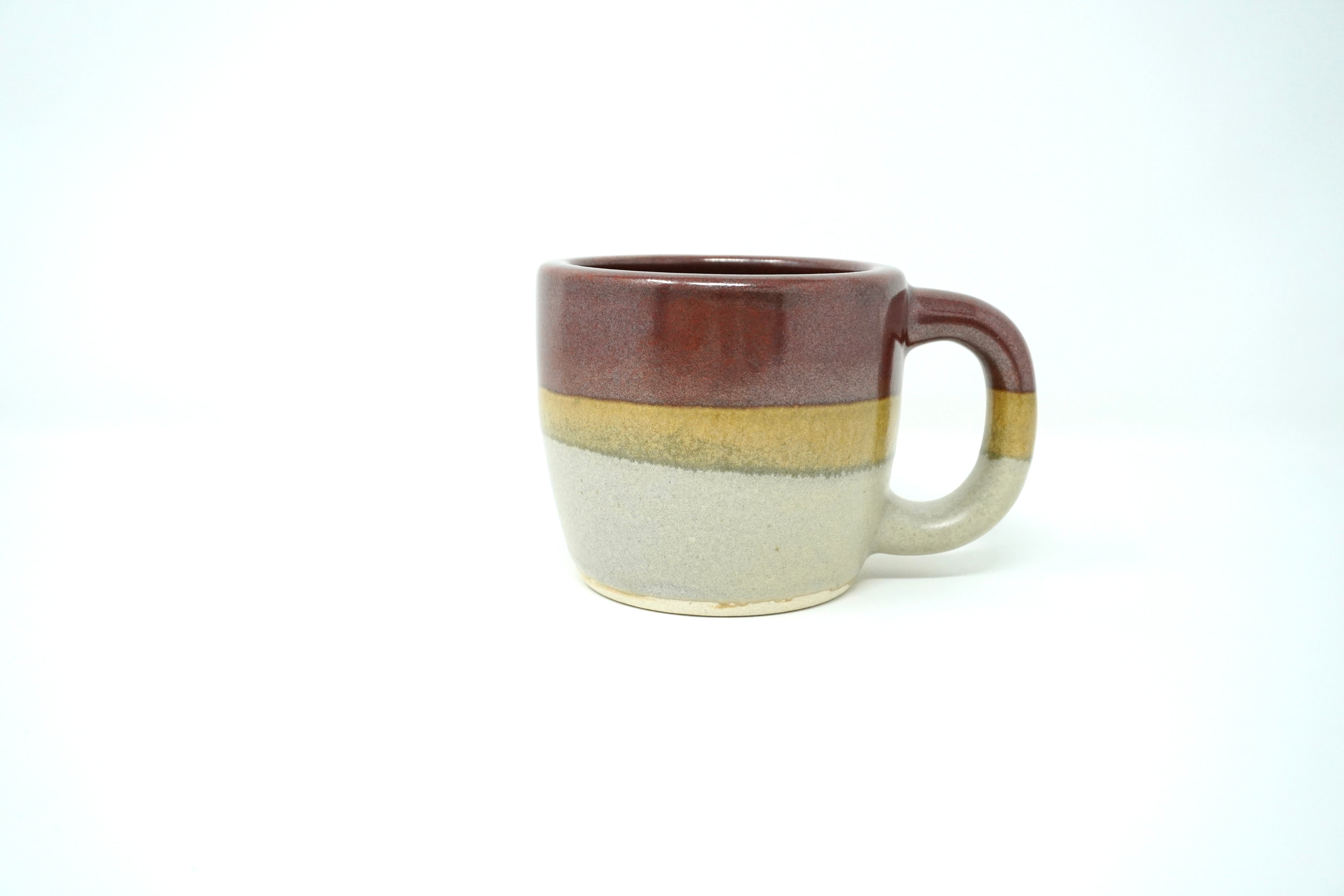 Duo vino & gris mate | Taza tarro 12 oz línea rústica