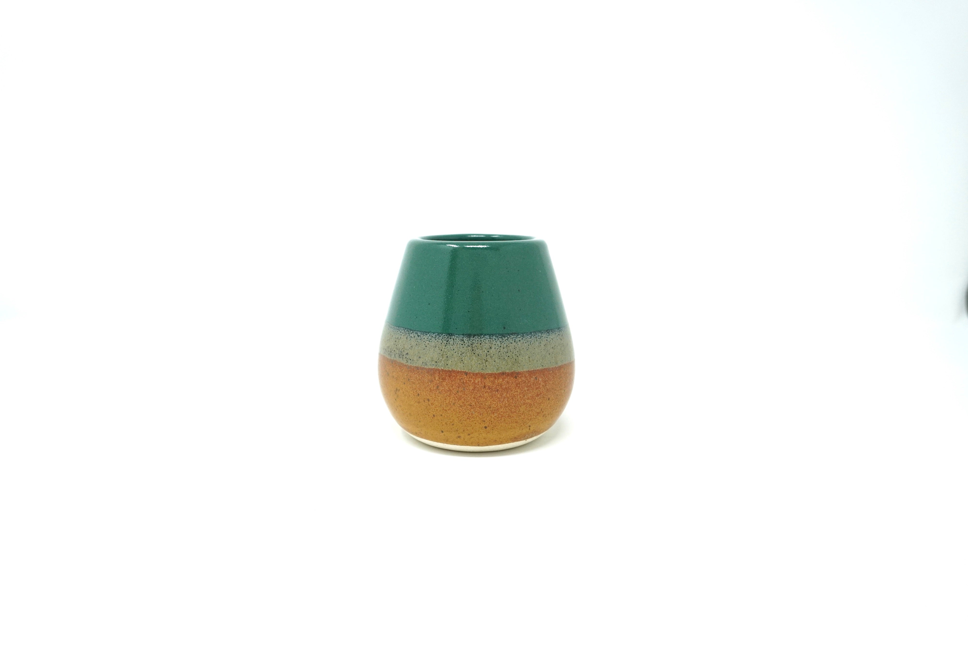 Duo esmeralda & ladrillo | Vaso gota de 8.5 oz línea rústica