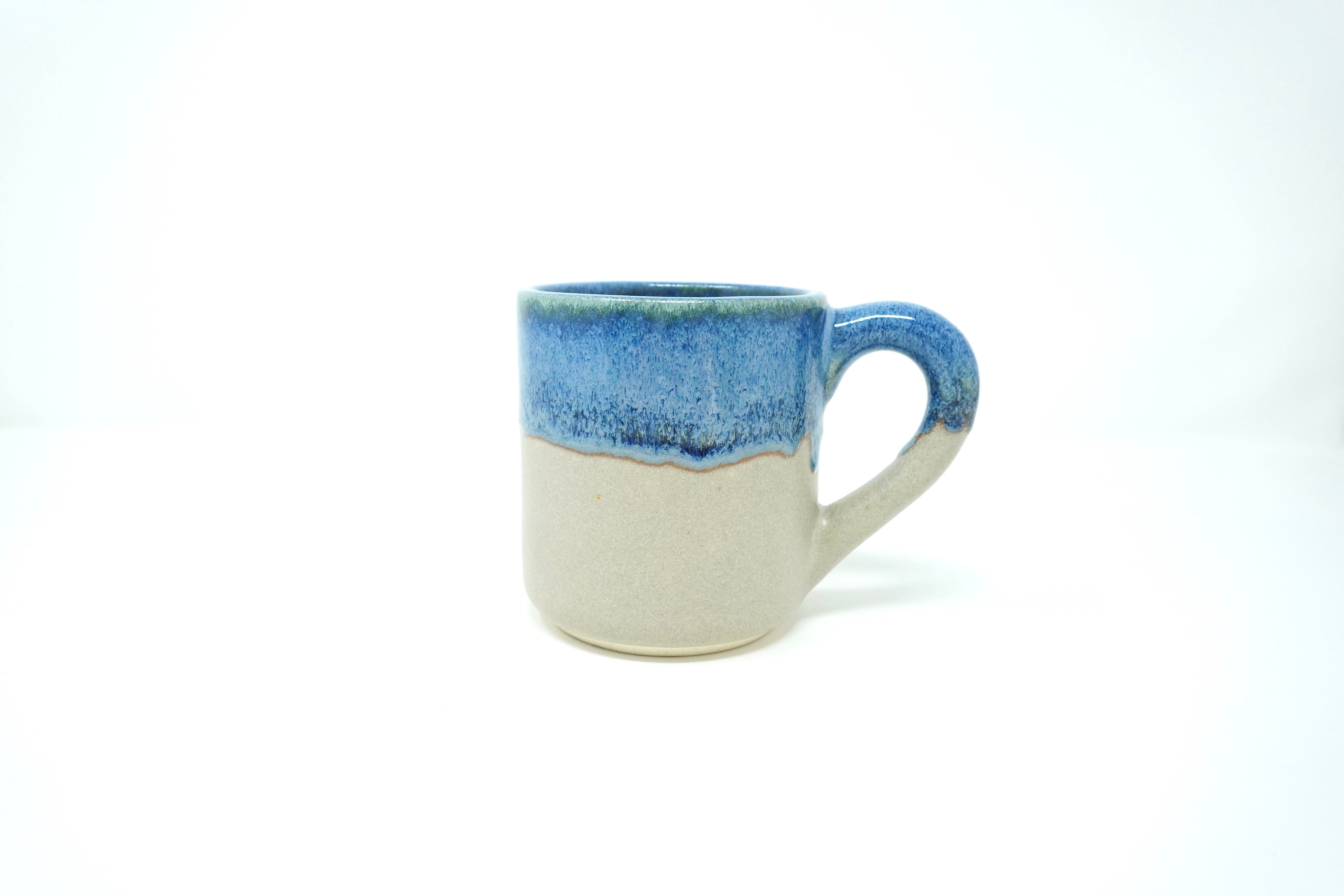Duo gris mate & indigo | Taza xl 15 oz línea rústica