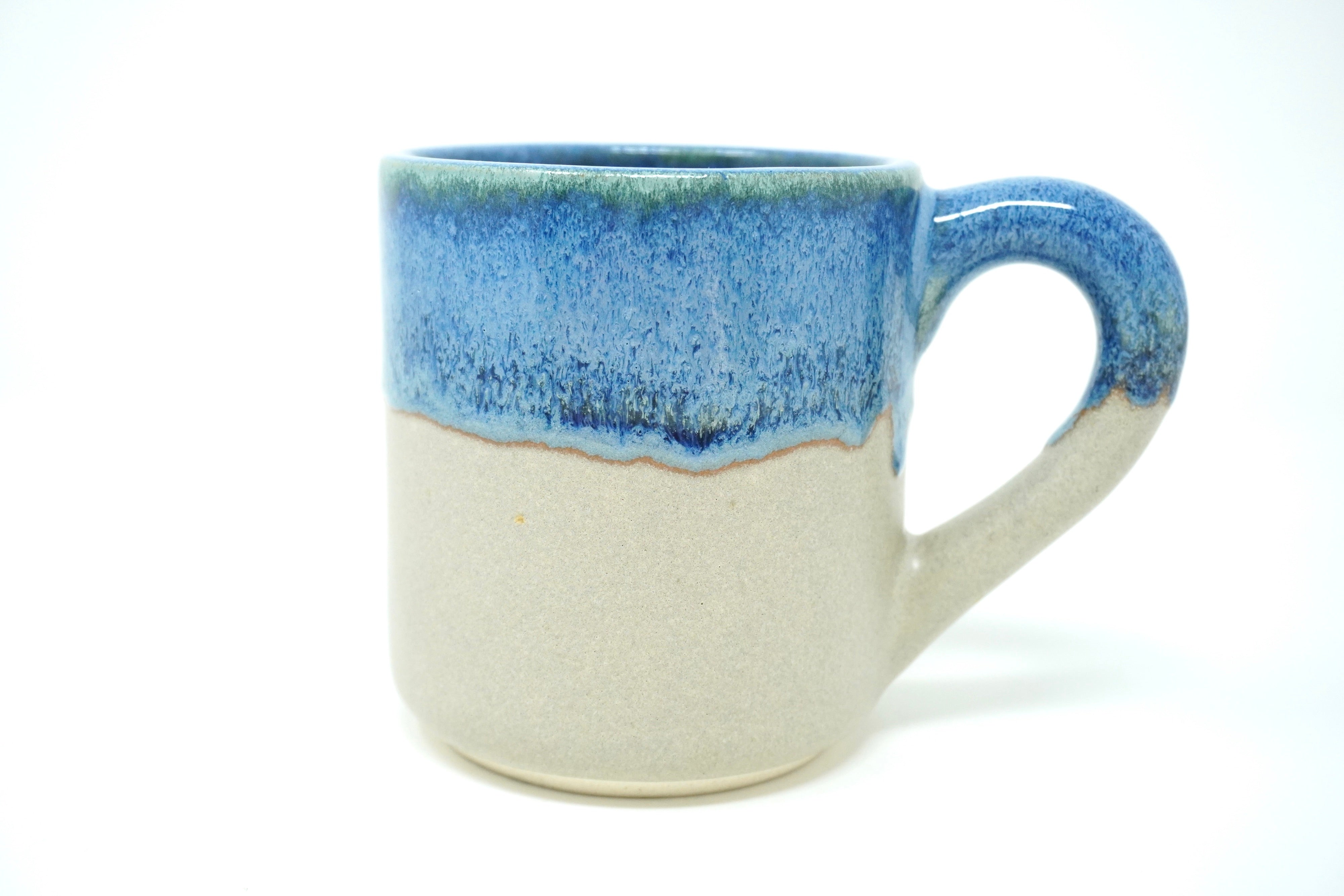Duo gris mate & indigo | Taza xl 15 oz línea rústica
