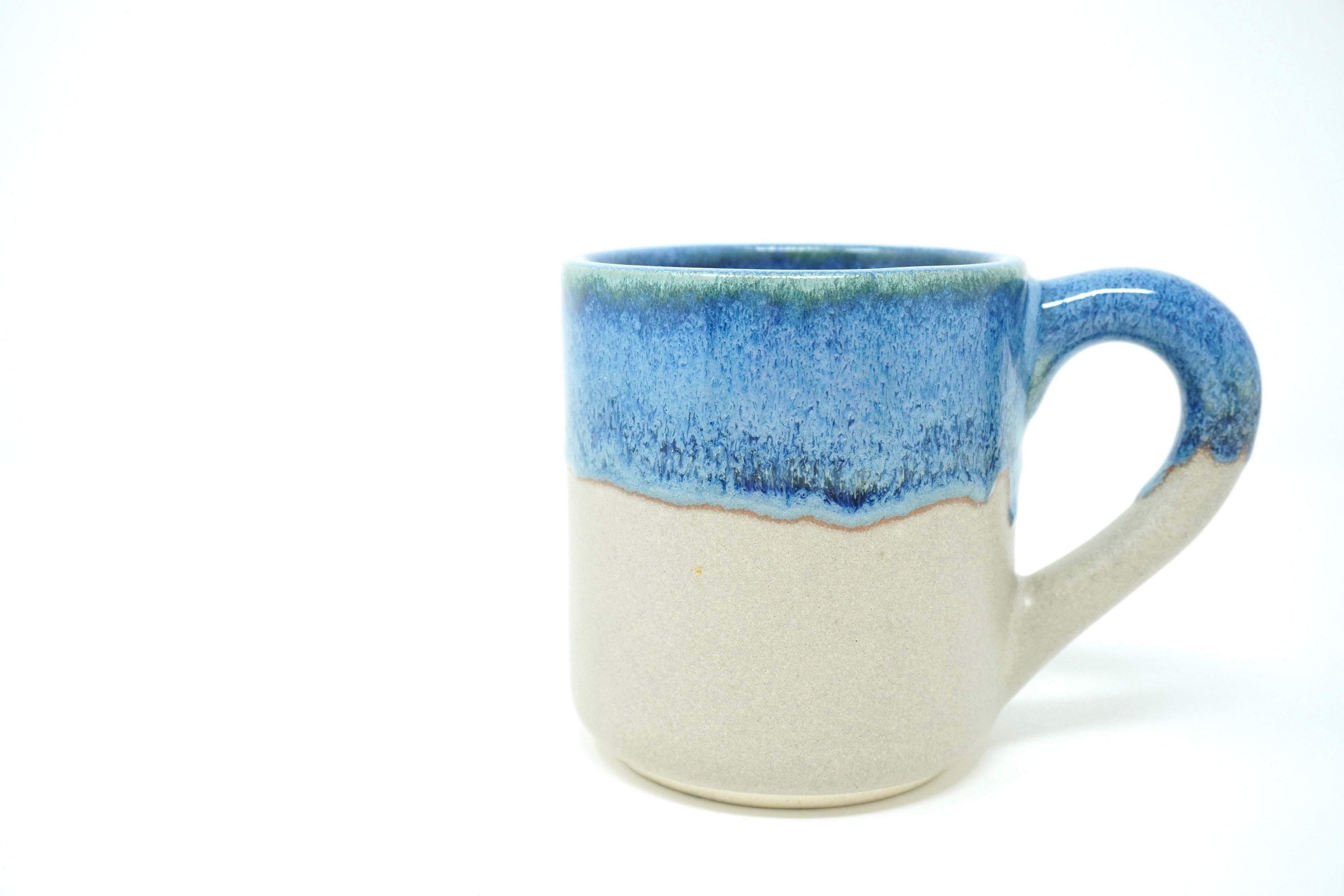 Duo gris mate & indigo | Taza xl 15 oz línea rústica