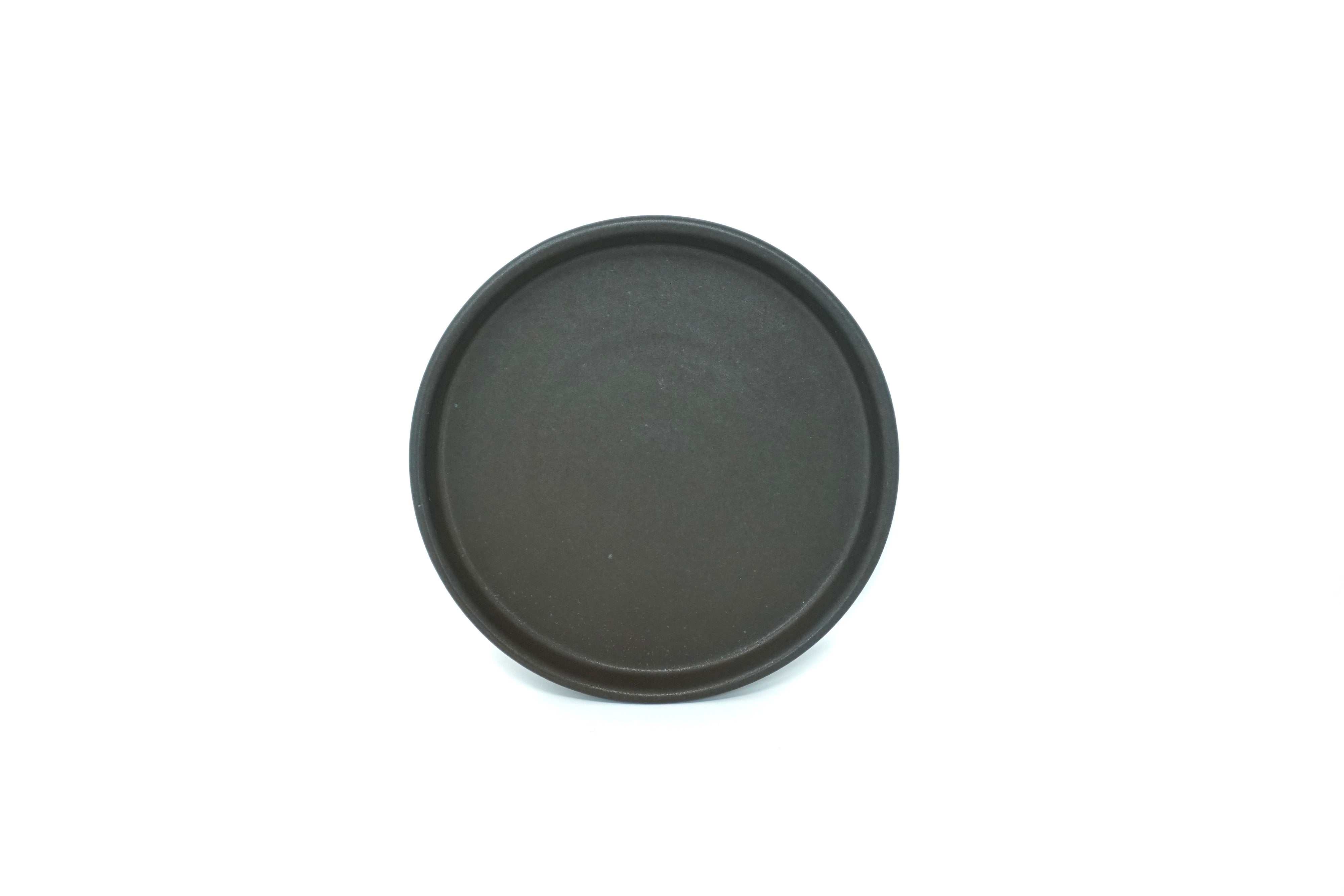 Piedra negra | Plato postre con pared Ø 21 cm línea rústica