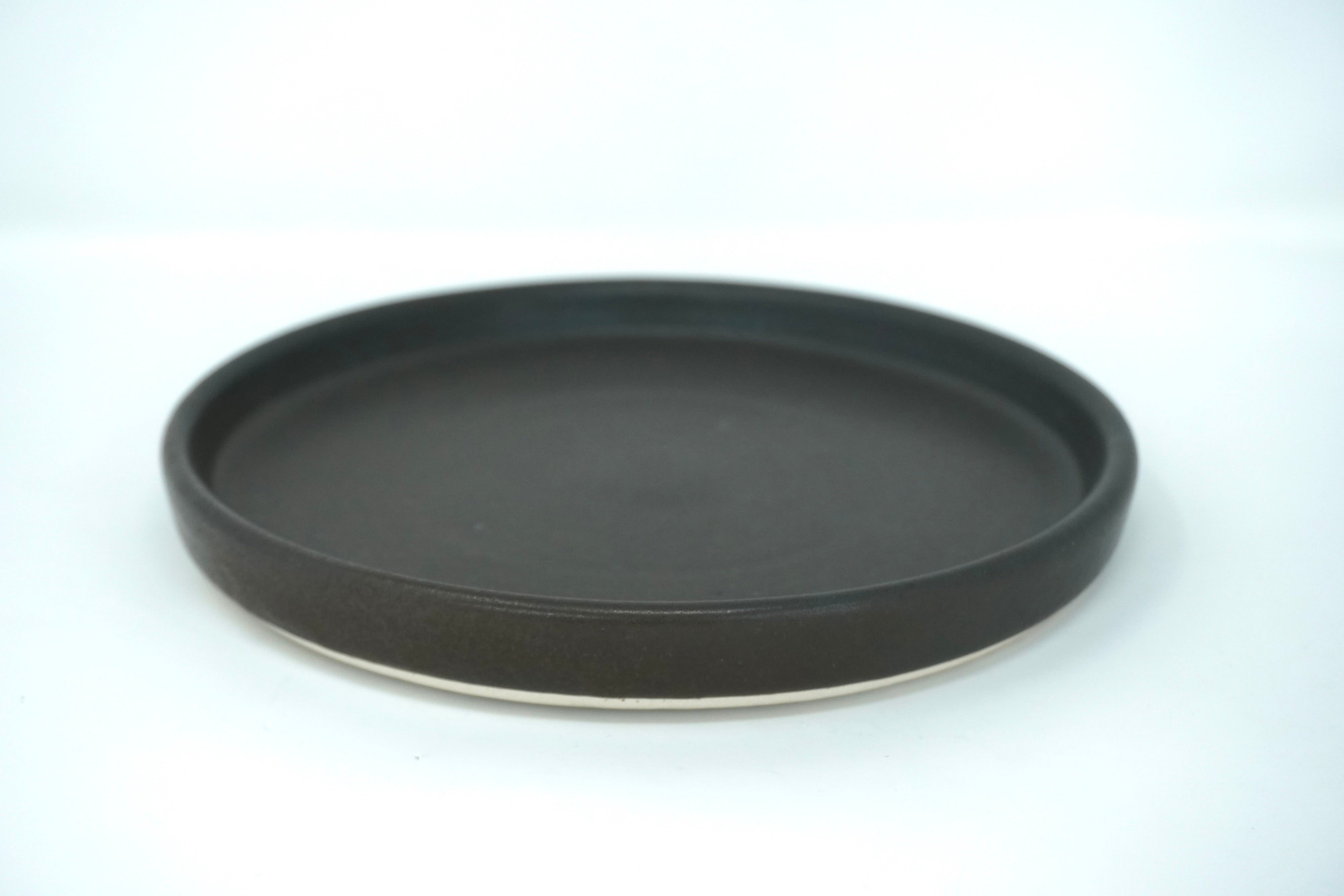 Piedra negra | Plato postre con pared Ø 21 cm línea rústica