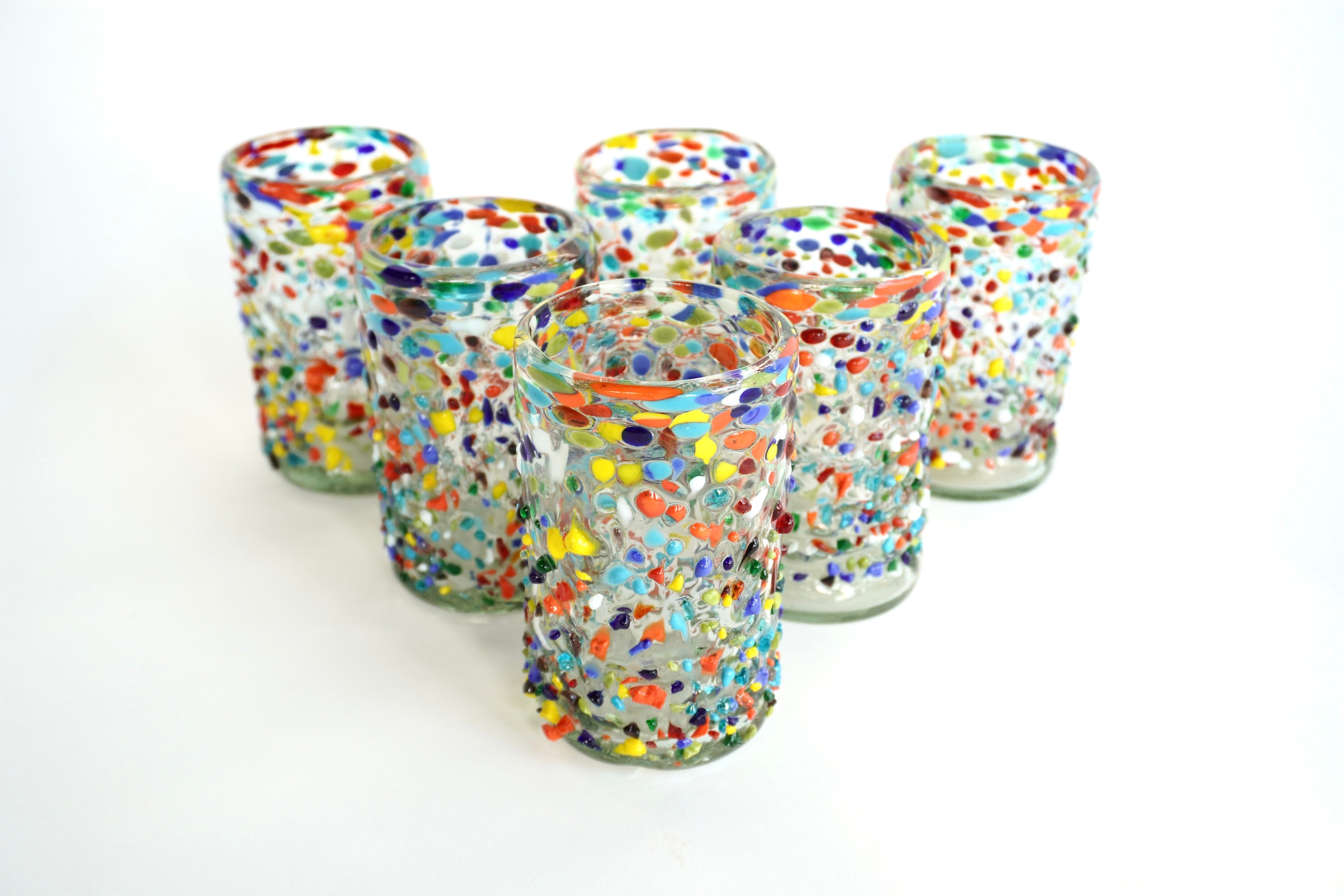 Frida | Set de 6 vasos de vidrio soplado