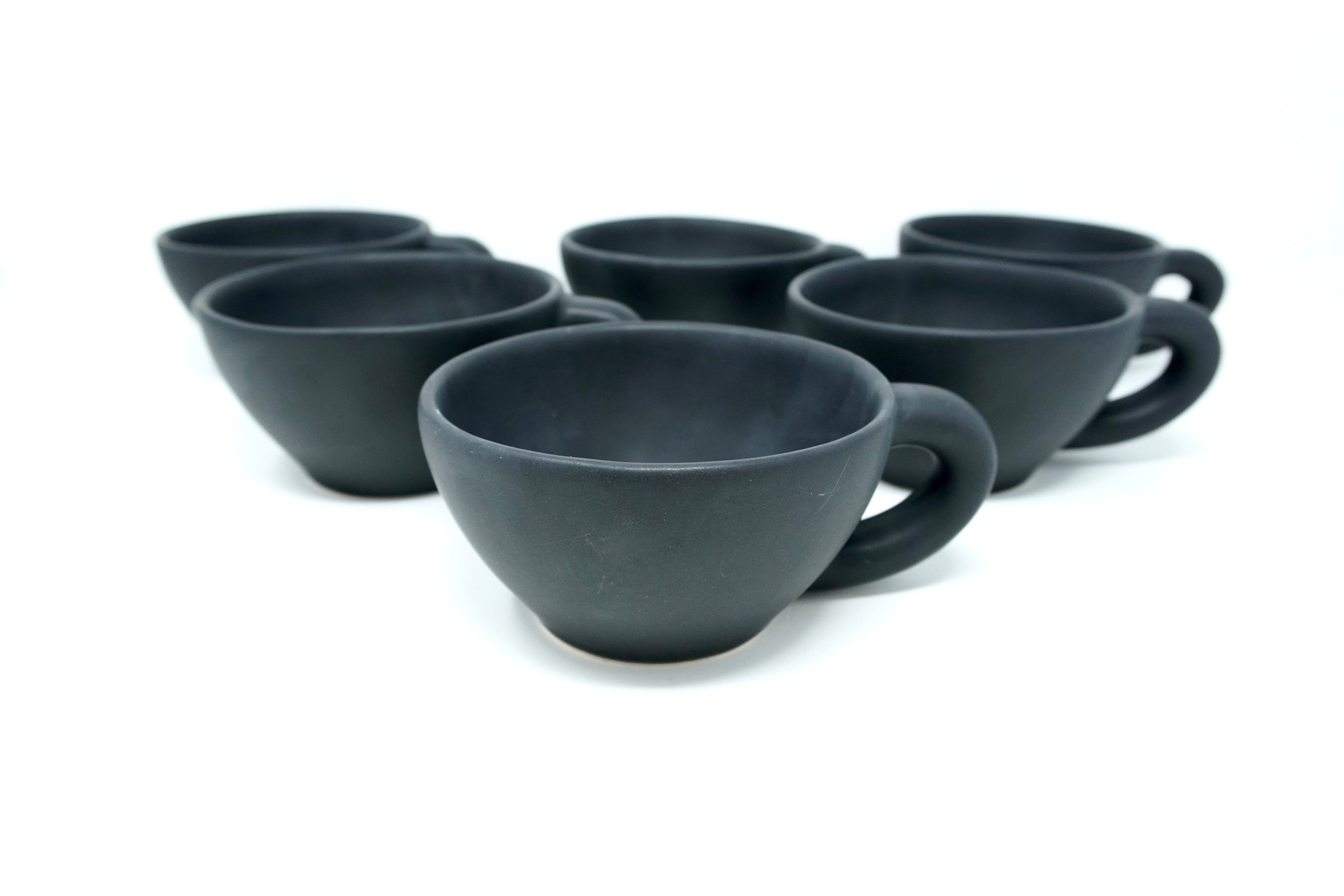 Black out mate | Set de 6 tazas arte & latte de 12 oz línea clásica