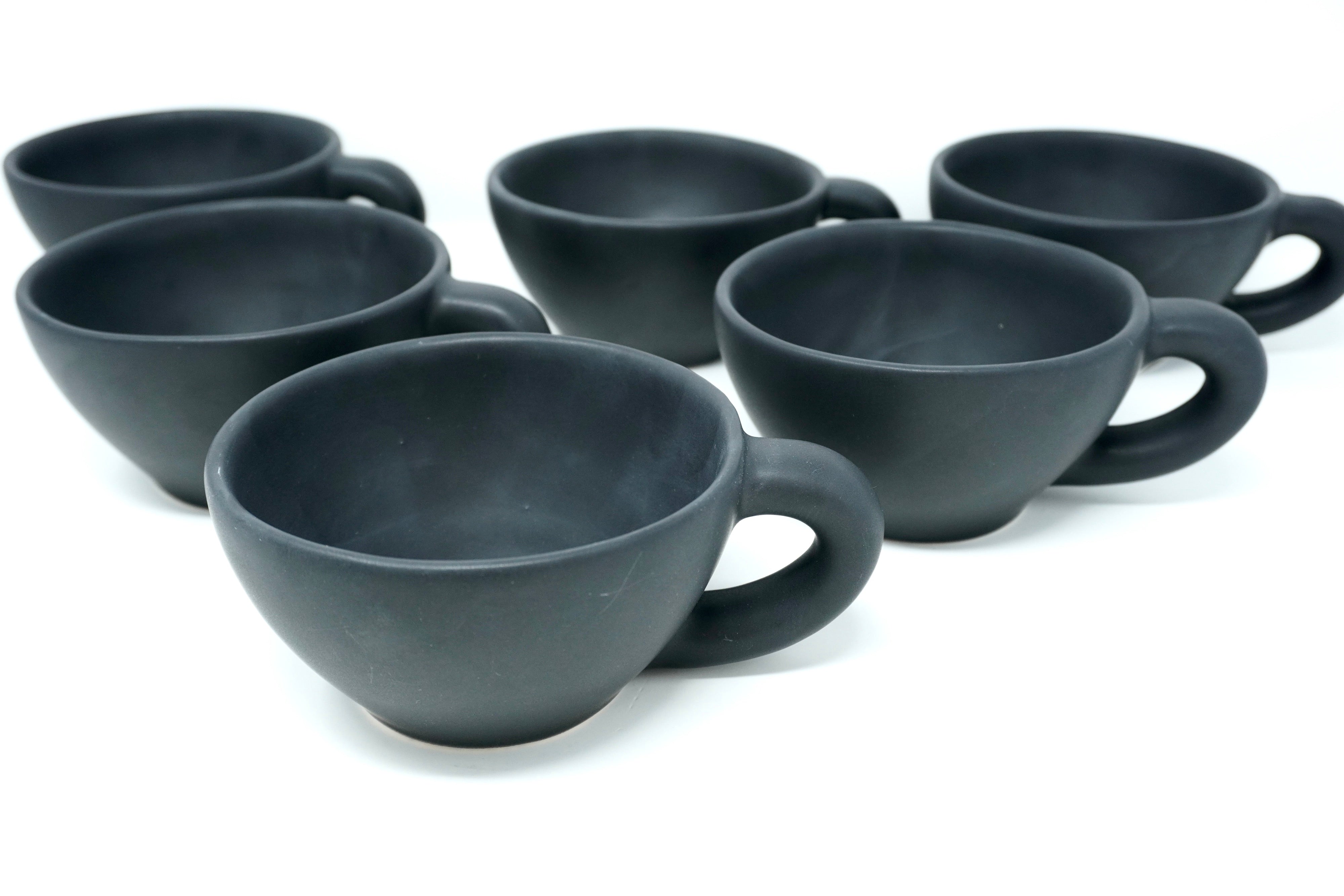 Black out mate | Set de 6 tazas arte & latte de 12 oz línea clásica