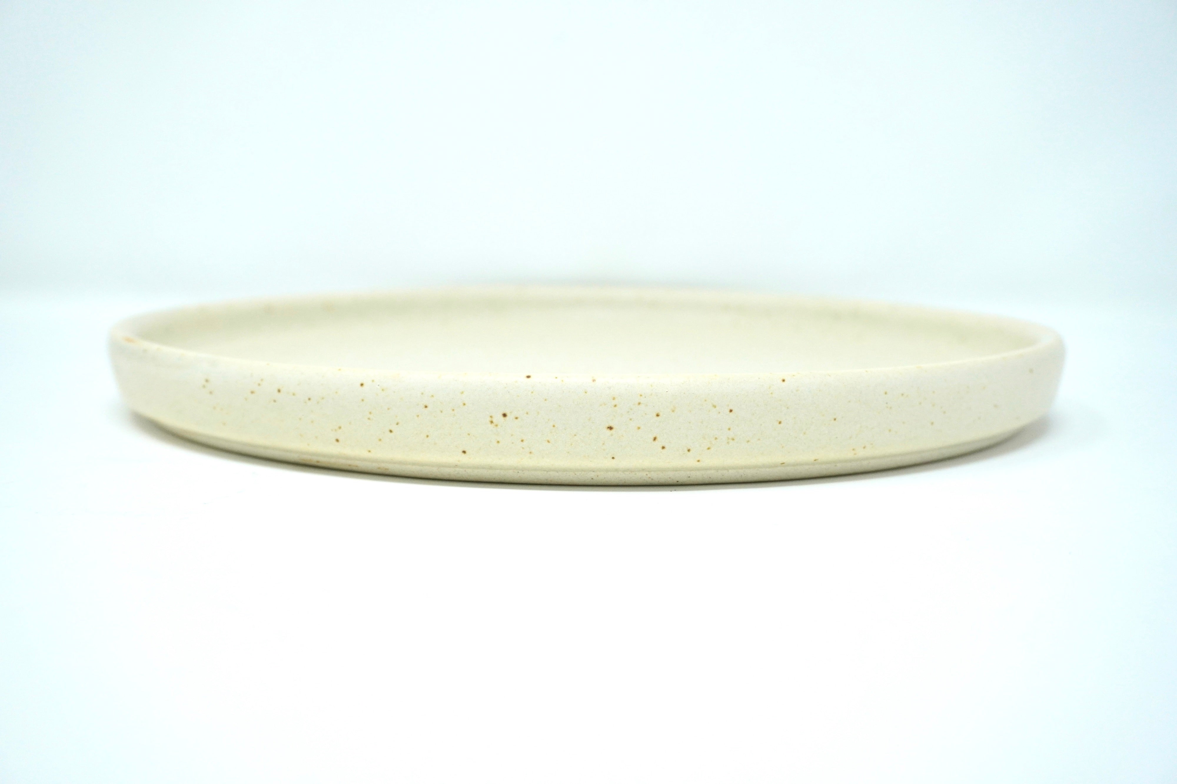Arena blanca | Set de 20 platos trinche con pared Ø 26 cm línea rústica