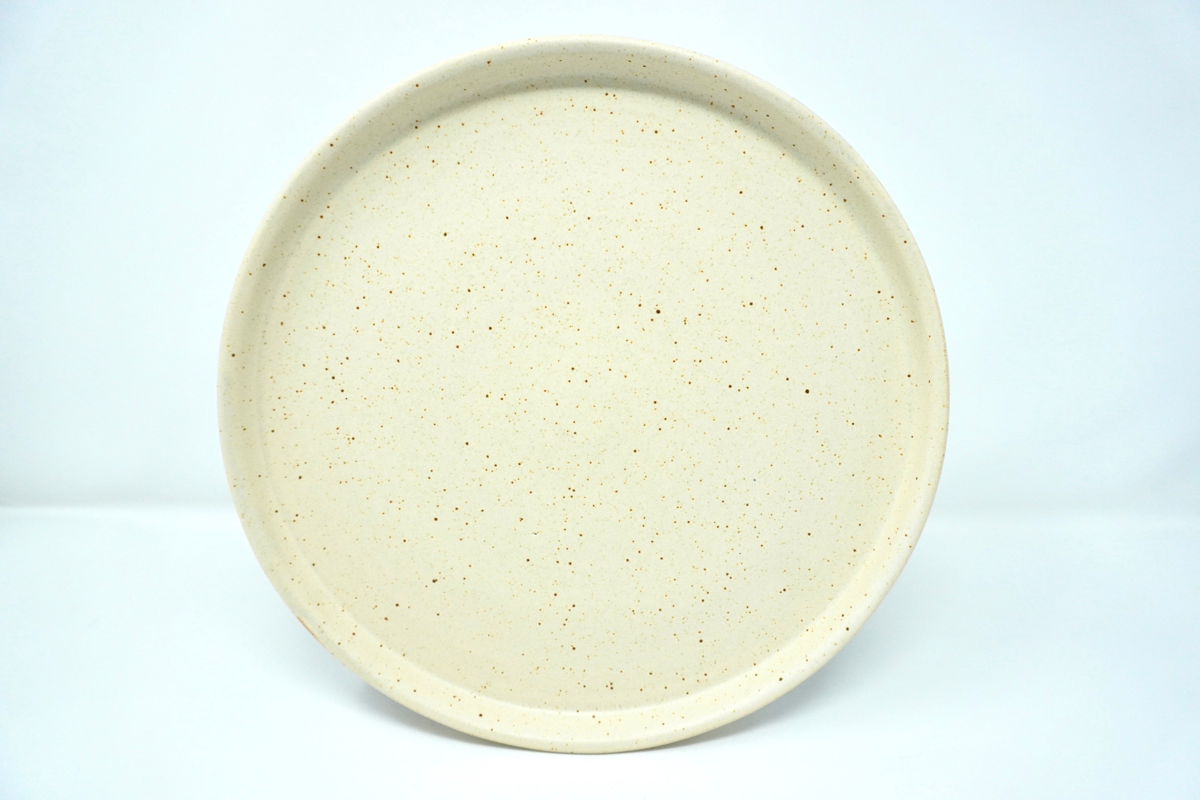 Arena blanca | Set de 20 platos trinche con pared Ø 26 cm línea rústica
