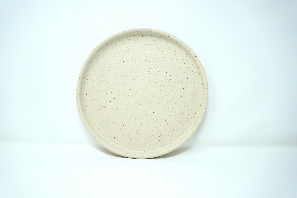 Arena blanca | Plato trinche con pared Ø 26 cm línea rústica