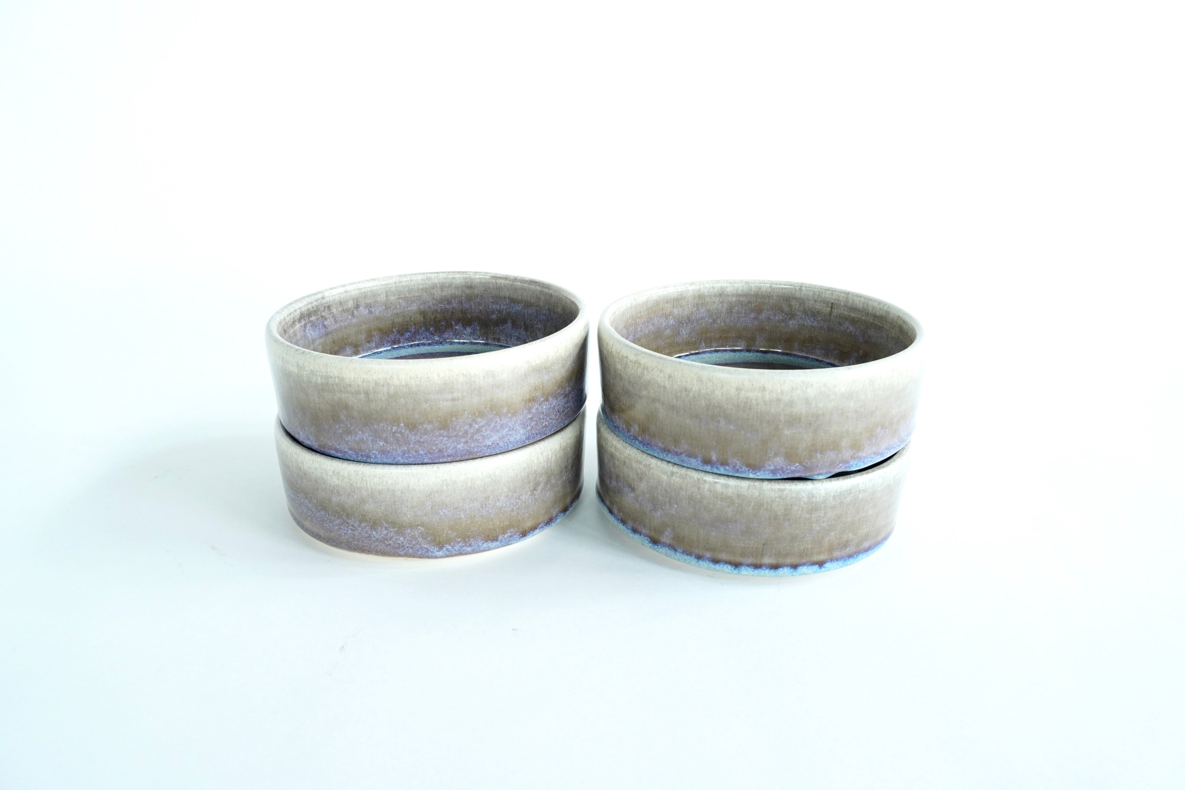 Iris | Set de 4 bowls con pared Ø 16 cm línea rústica