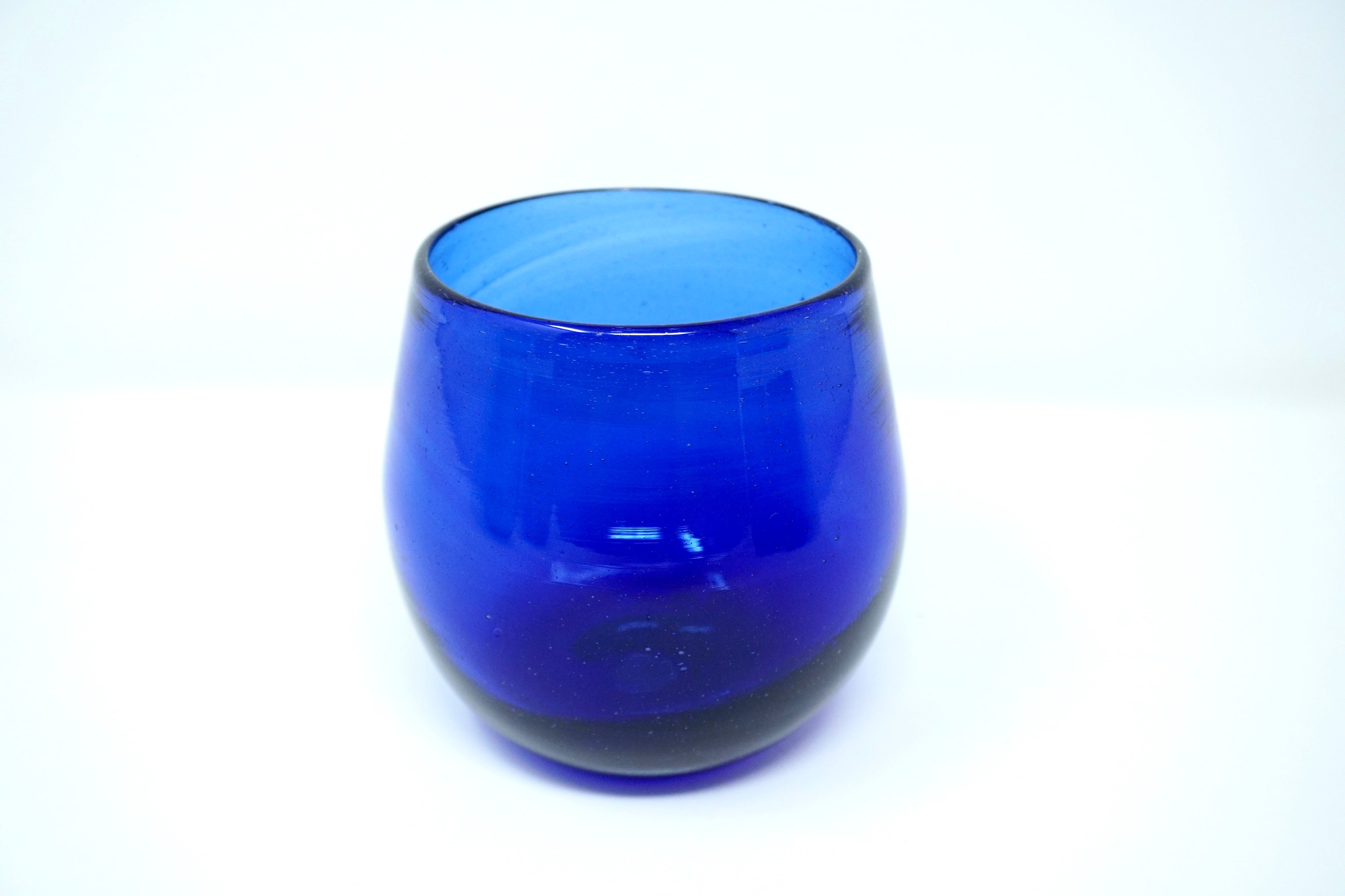 Cobalto stemless | Set de 40 vasos de vidrio soplado