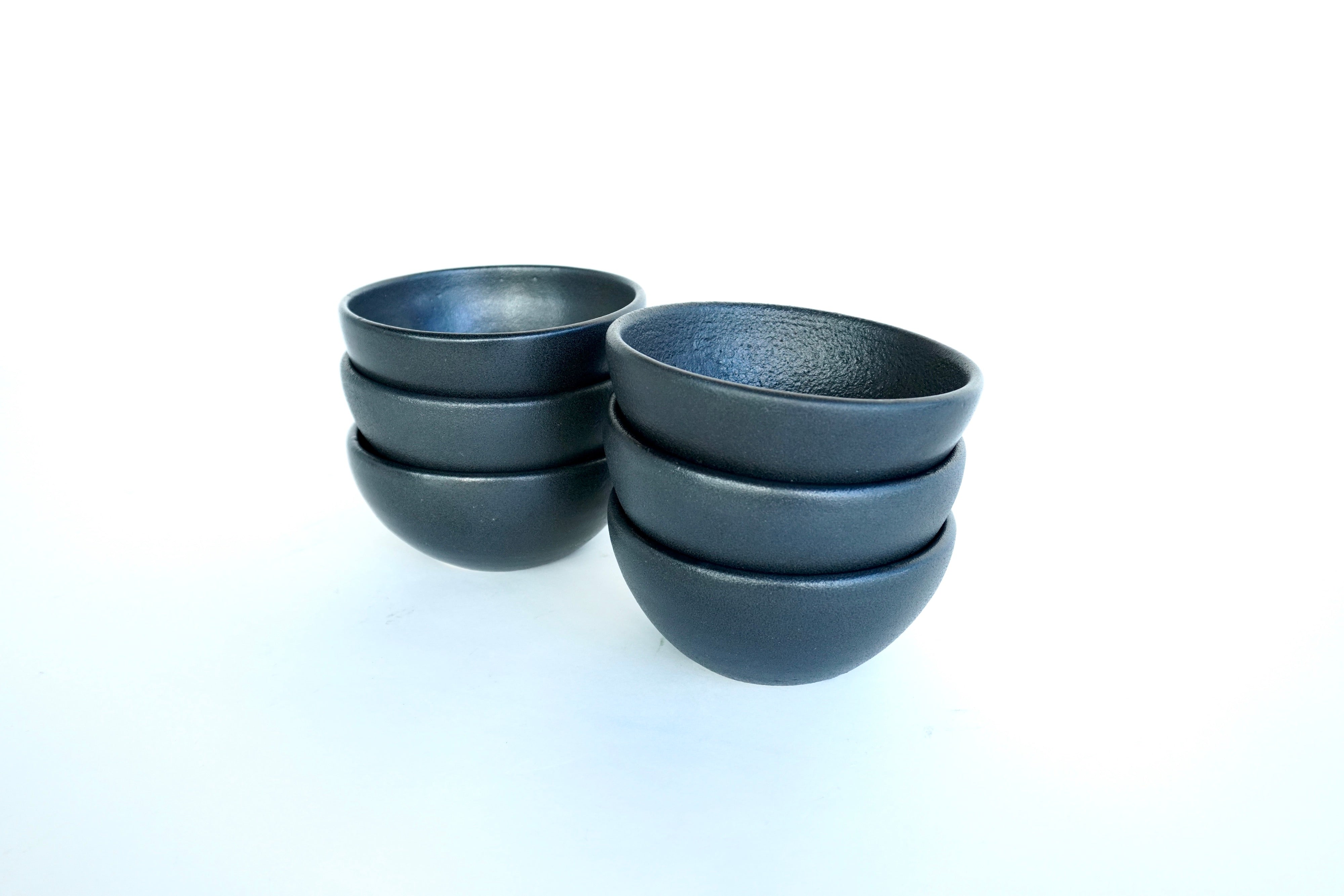 Negro mate | Set de 6 bowls consomeros Ø 16 cm línea ancestral