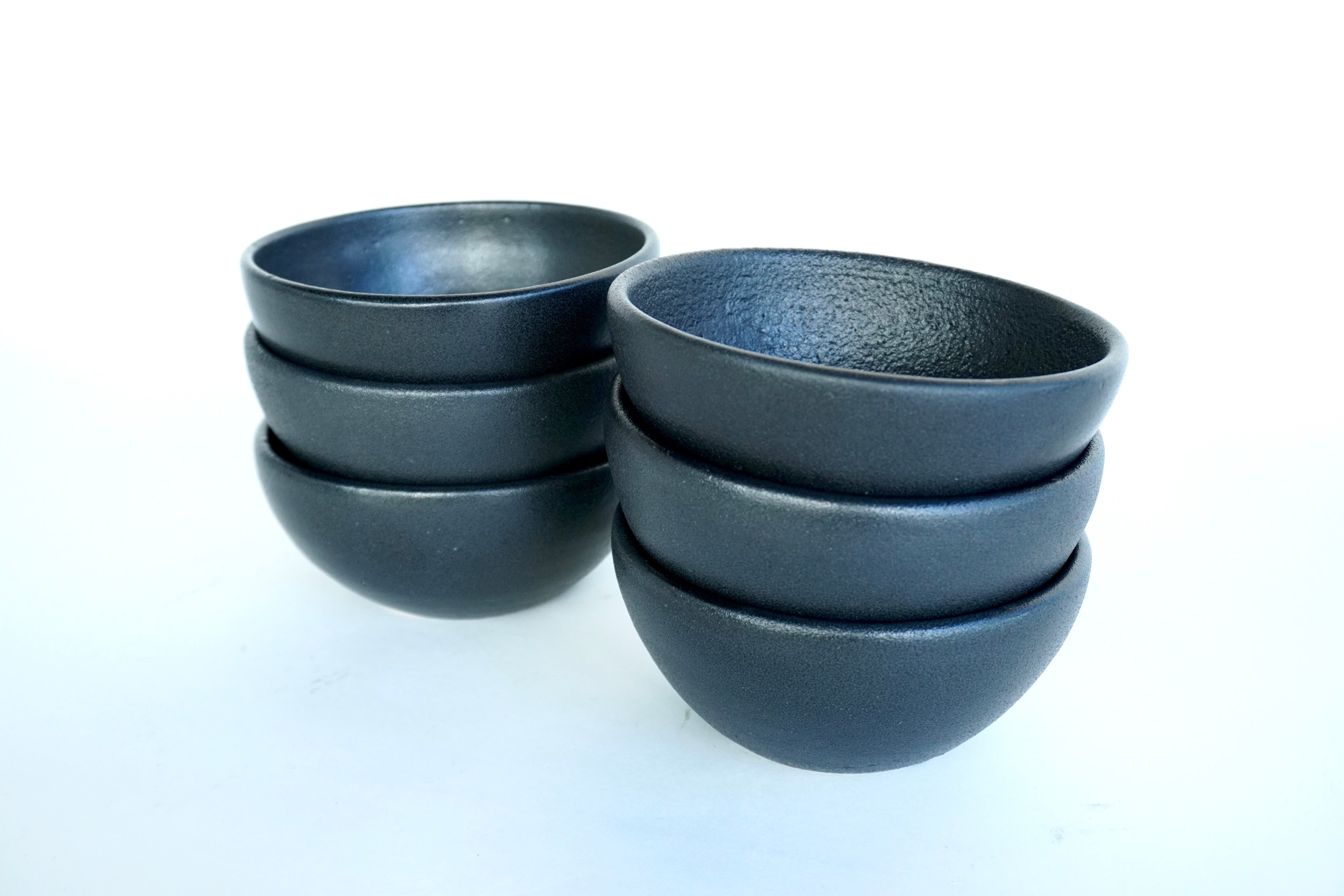 Negro mate | Set de 6 bowls consomeros Ø 16 cm línea ancestral