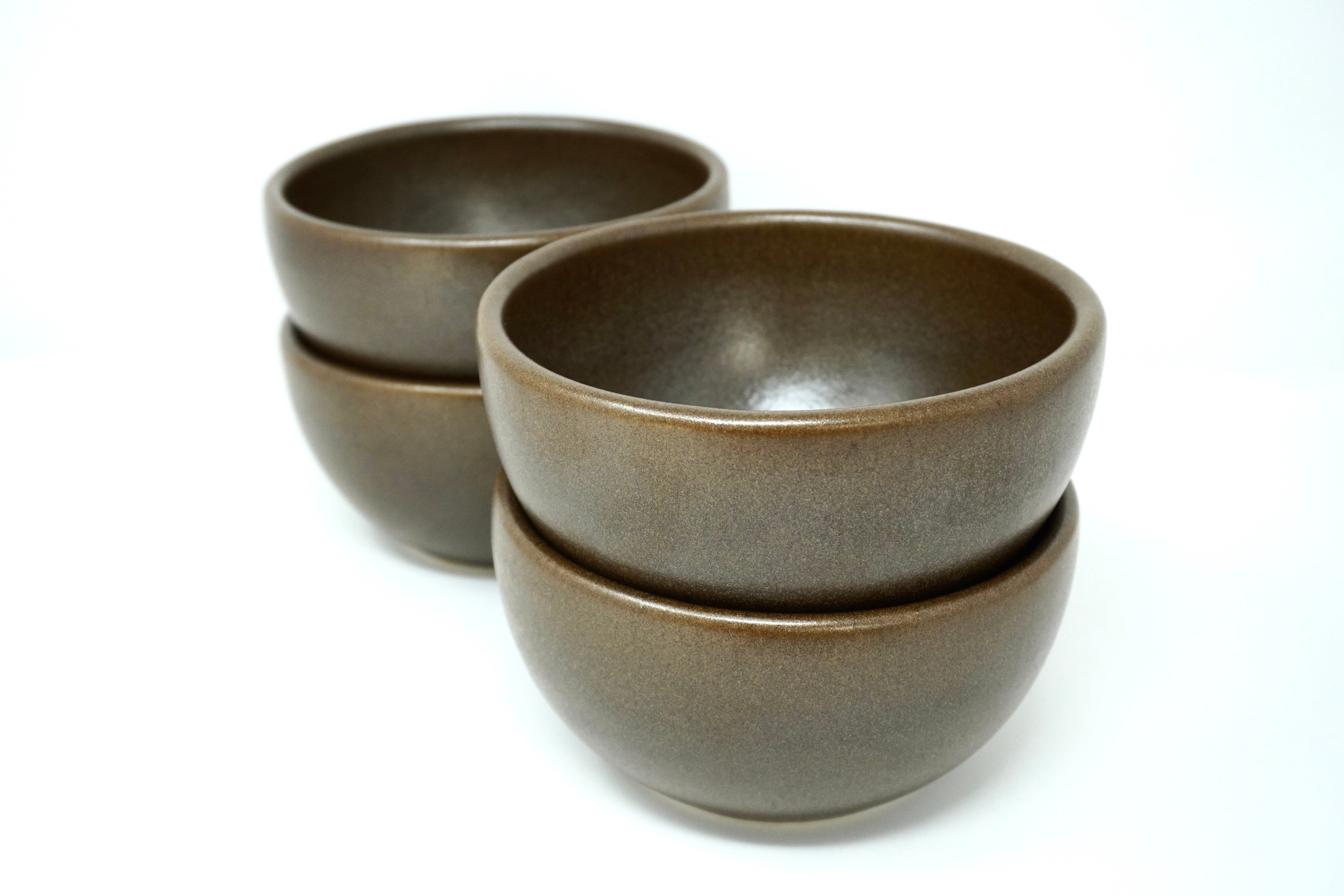 Café mate | Set de 4 bowls consomeros Ø 15 cm línea rústica