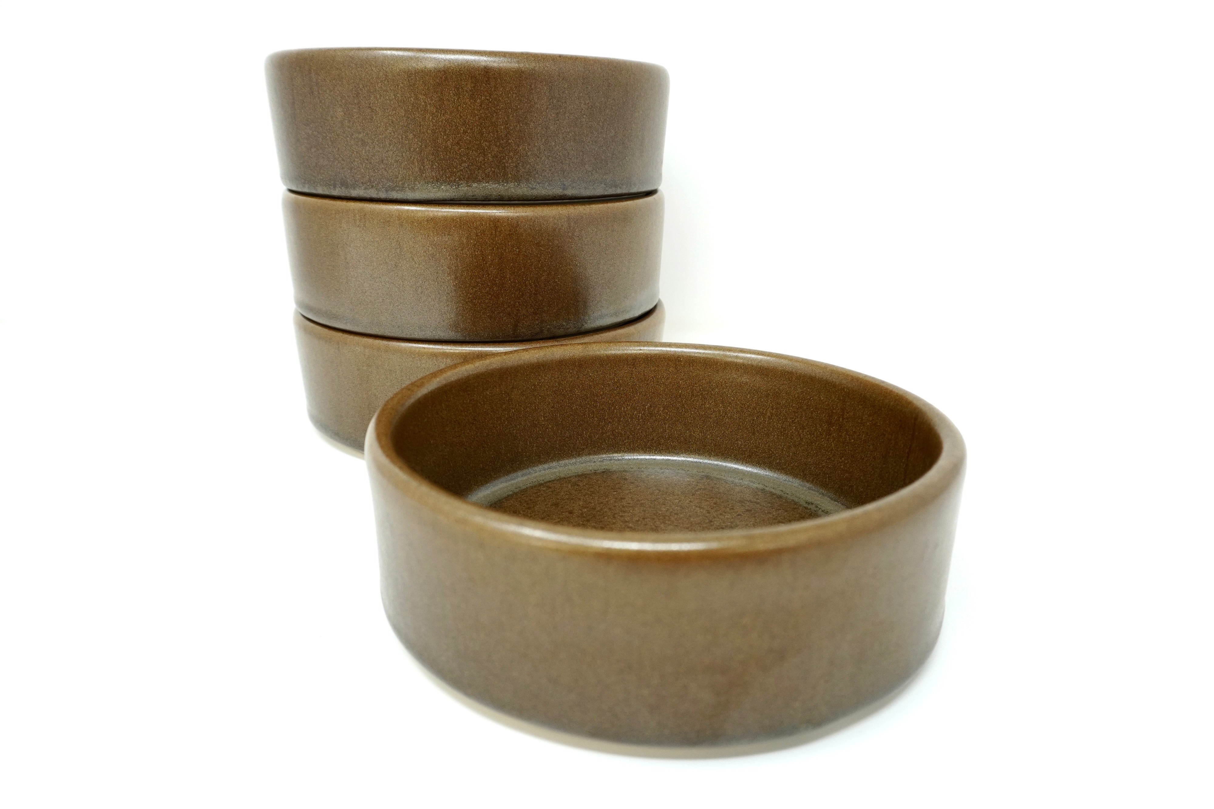 Café mate | Set de 4 bowls con pared Ø 16 cm línea rústica