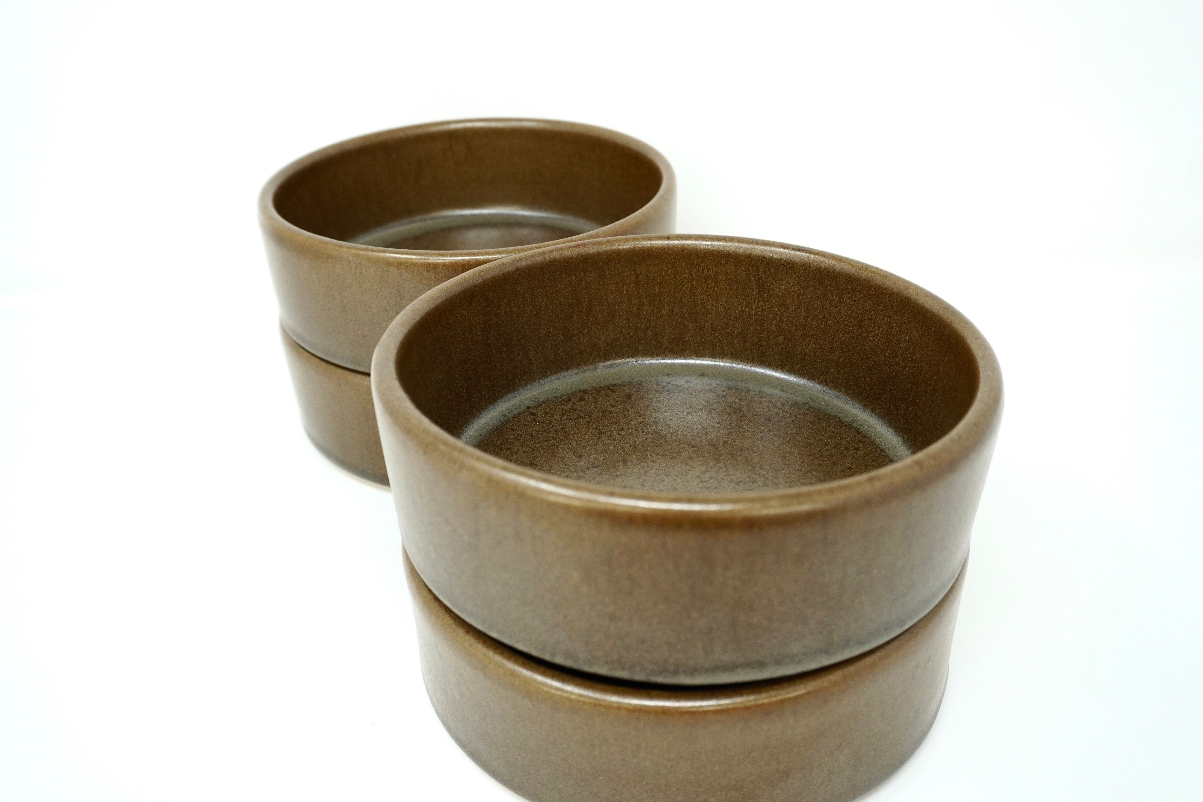 Café mate | Set de 4 bowls con pared Ø 16 cm línea rústica