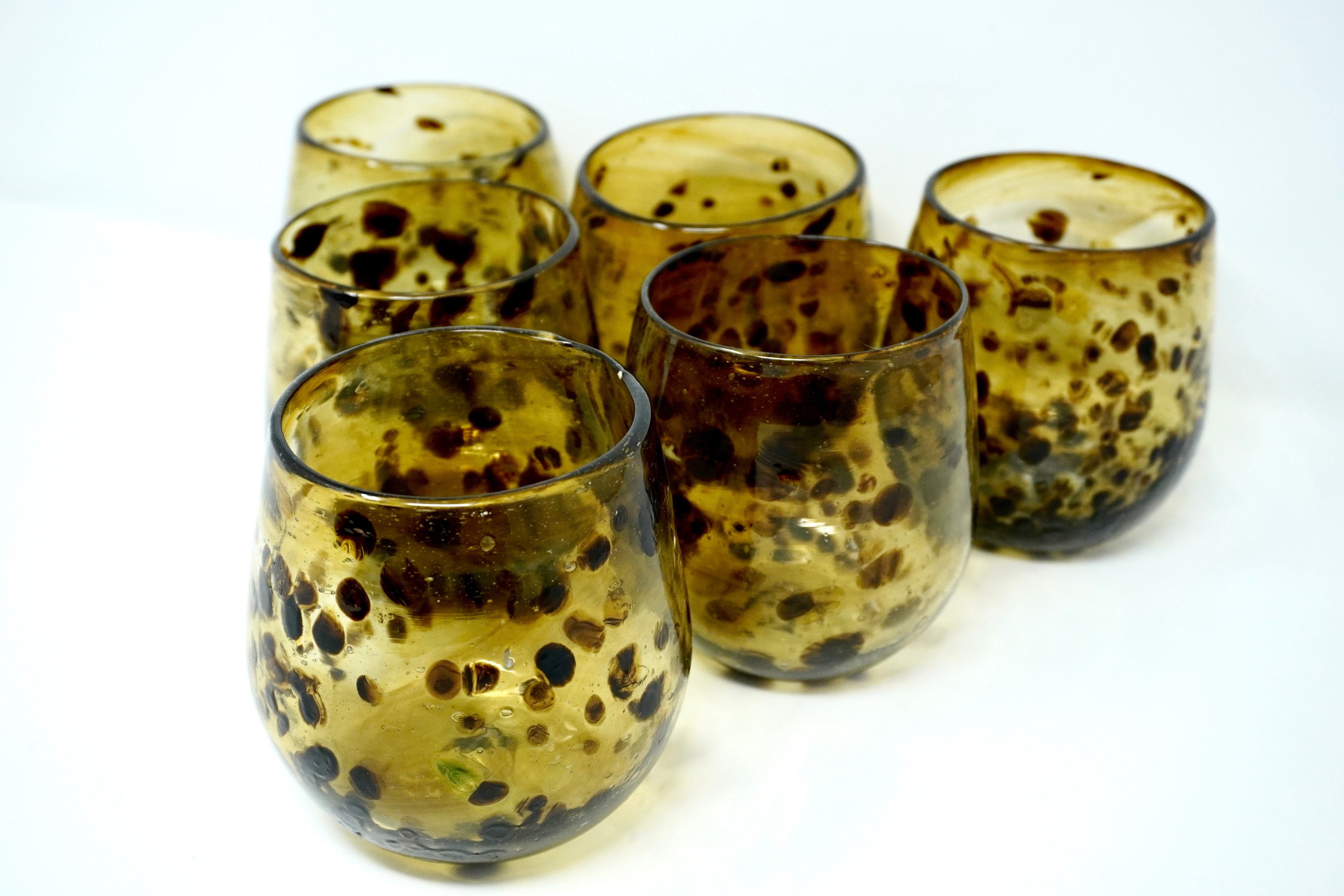 Carey stemless | Set de 6 vasos de vidrio soplado