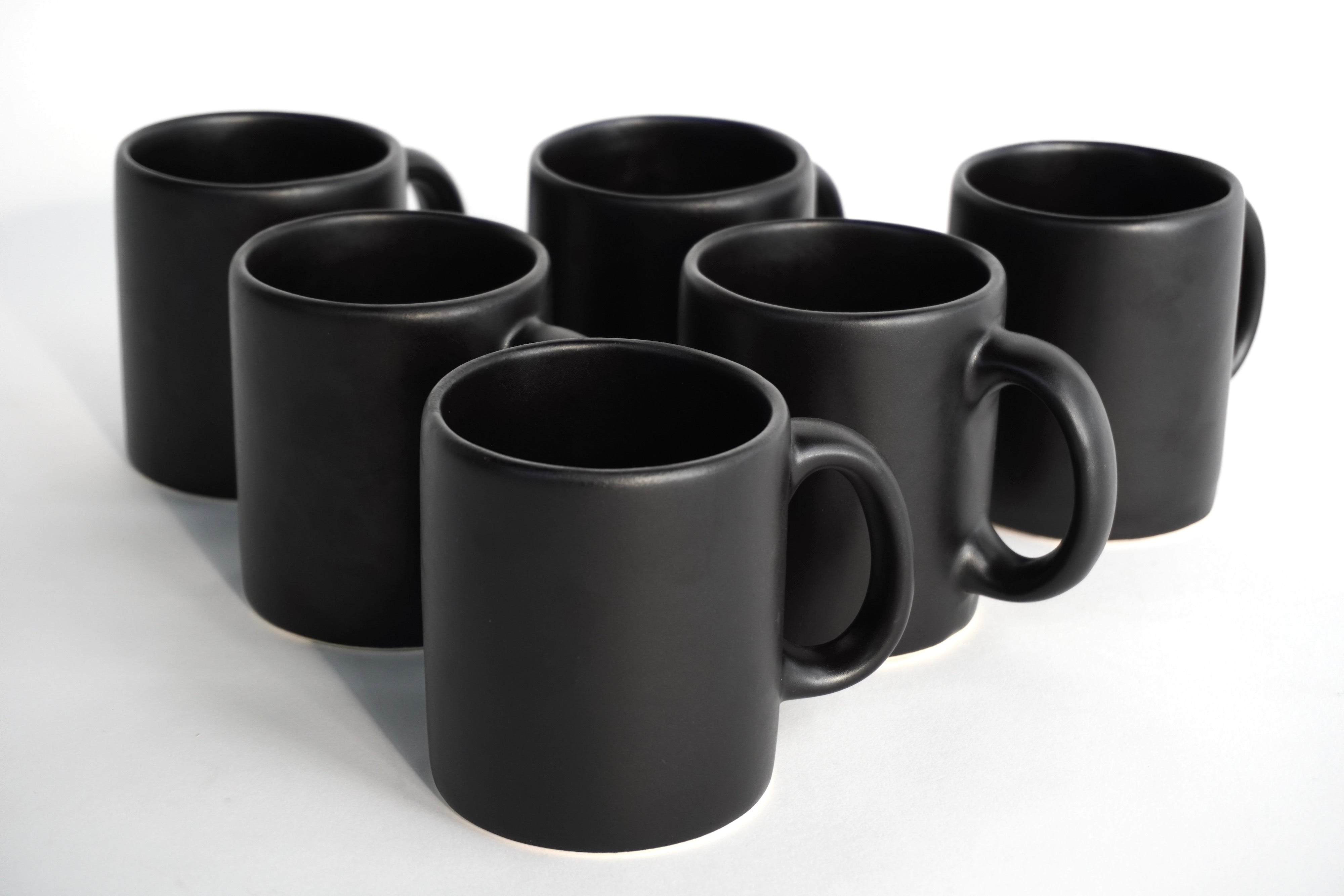 Set de 6 Tazas Mug Black Out 10 oz